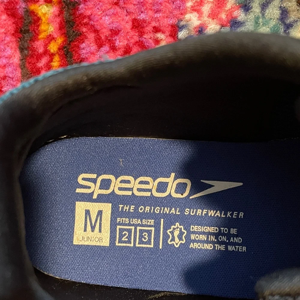 Speedo Black and Teal Athletic Sneakers